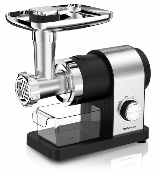 Месомелачка Rohnson R-5425, 2 кг/мин, меден двигател, обратна функция, аксесоар за домати, 2000W, сребриста