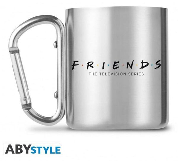 Чаша ABYstyle Friends - Mug Carabiner, 235ml, неръждаема стомана, сребриста