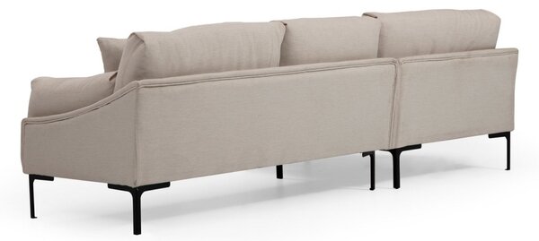 Ъглов диван Лео Крем 255x150x65 см
