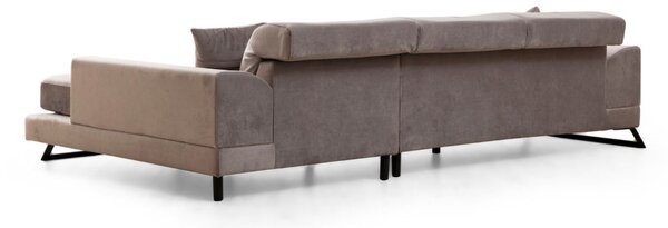 Ъглов диван Frido Светлосив 109x304x92 см