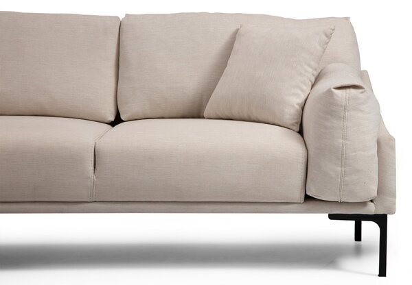 Ъглов диван Лео Крем 255x150x65 см