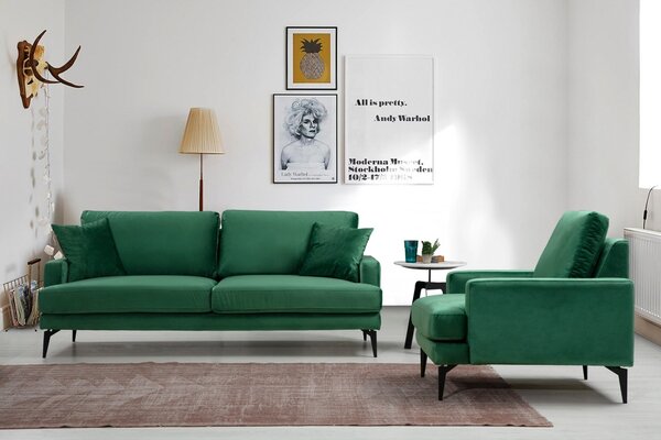 Диван за 2 места Папира Зелен 175x90x88 см