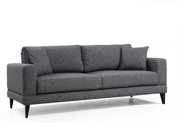 Разтегателен диван за 3 места Nordic Тъмен сив 210x90x85 см