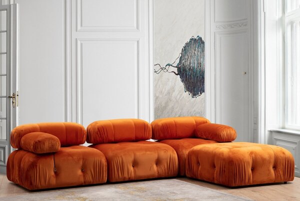 Модулен диван Bubble Оранжев 95x95x75 см