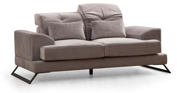Диван за 2 места Frido Светлосив 185x100x92 см