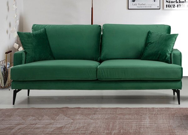 Диван за 2 места Папира Зелен 175x90x88 см