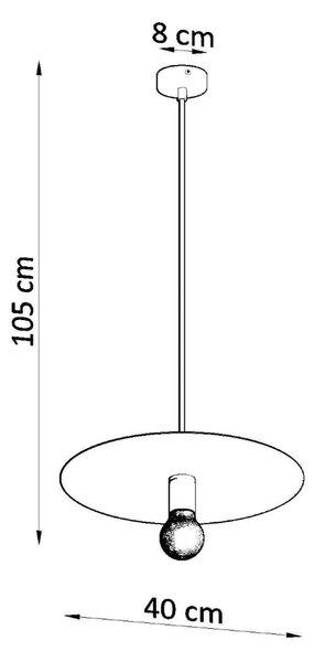 Бяло висящо осветително тяло ø 40 cm Livago – Nice Lamps