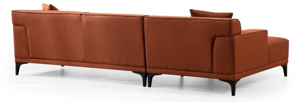 Ъглов диван Петра Оранжев 145x250x69 см