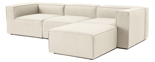 Ъглов диван десен ъгъл Fora Ecru 296x185x66 см