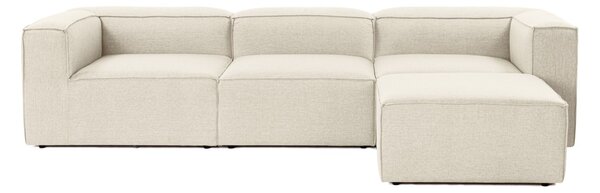 Ъглов диван десен ъгъл Fora Ecru 296x185x66 см