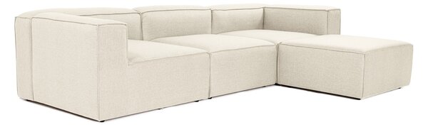 Ъглов диван десен ъгъл Fora Ecru 296x185x66 см