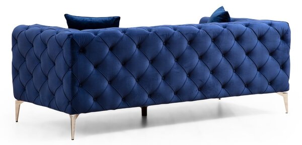 Диван за 2 места Como тъмносин 197x70x90 см