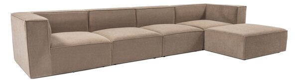 Ъглов диван десен ъгъл Сора Капучино 430x75x102 см