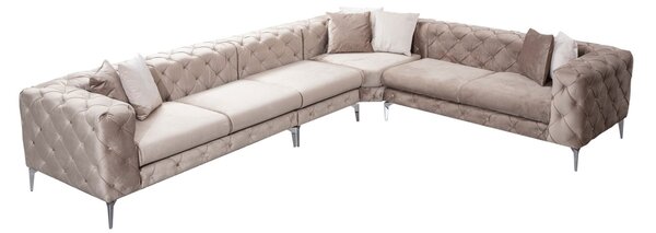 Ъглов диван десен ъгъл Como Бежов 310x73x270 см