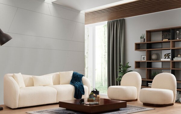 Диван за 3 места Венеция Крем 236x76x91 см