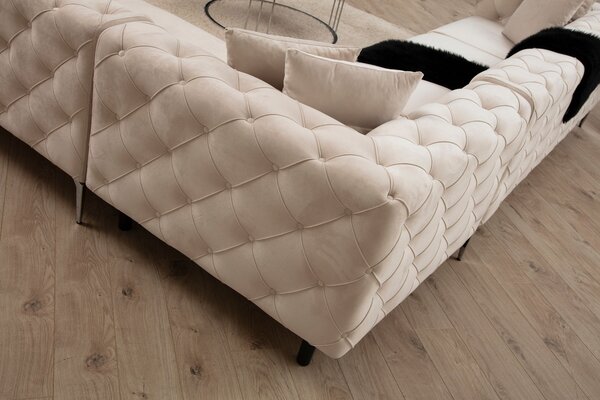 Ъглов диван десен ъгъл Como Ecru 310x70x270 см