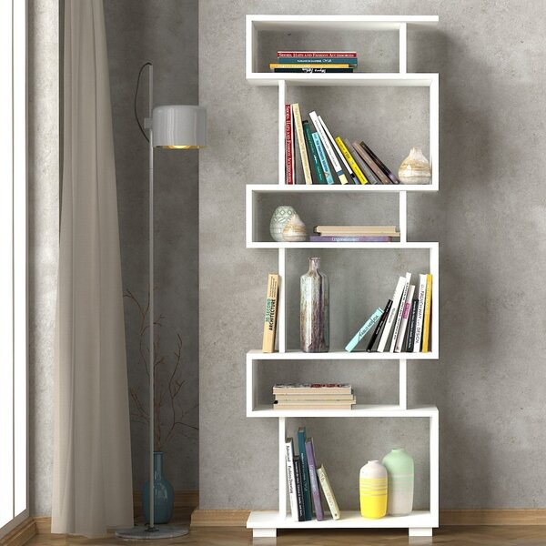 Библиотека Blok Бял 60x165x19.5 см