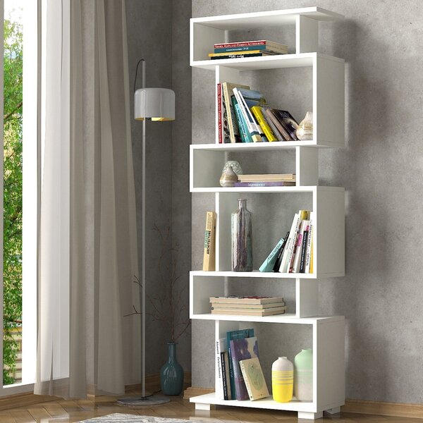 Библиотека Blok Бял 60x165x19.5 см