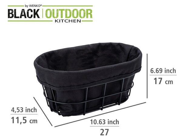 Черна торбичка за сладкиши със стойка Black Outdoor Kitchen Bela - Wenko