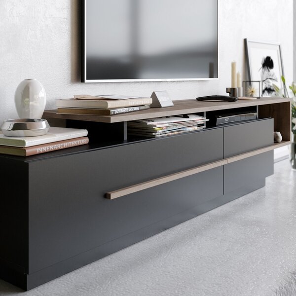 ТВ конзола Пиа Черен 180x46.4x38.9 см