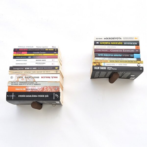Стенен рафт за книги Wr042 Кафяв 21x15x6 см