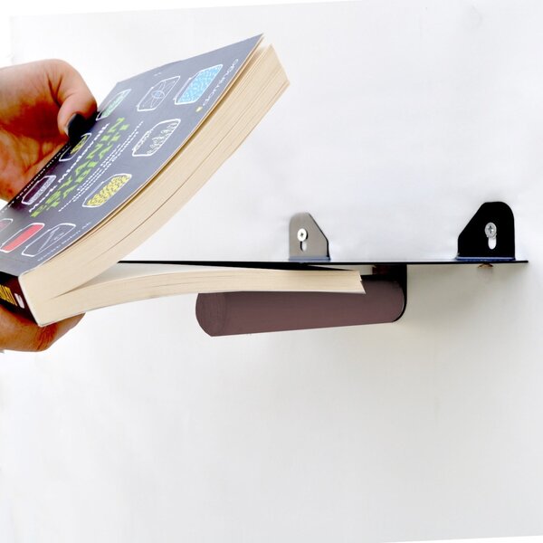 Стенен рафт за книги Wr042 Кафяв 21x15x6 см