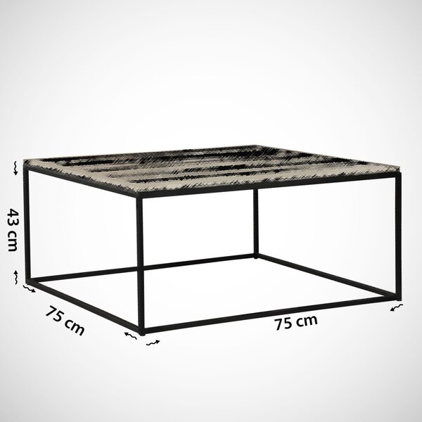Масичка за кафе Poly Бяла 75x43x75 см