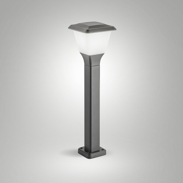 Fabas Luce Осветление за пътеки Lena, 60 cm, тъмно сиво, метал, E27, IP65, Затъмняване, Черен, Алуминий, Модерен