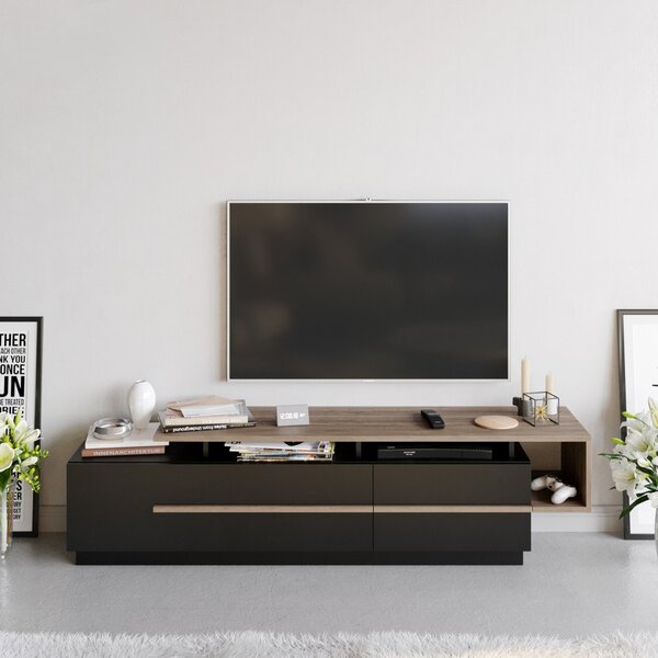 ТВ конзола Пиа Черен 180x46.4x38.9 см
