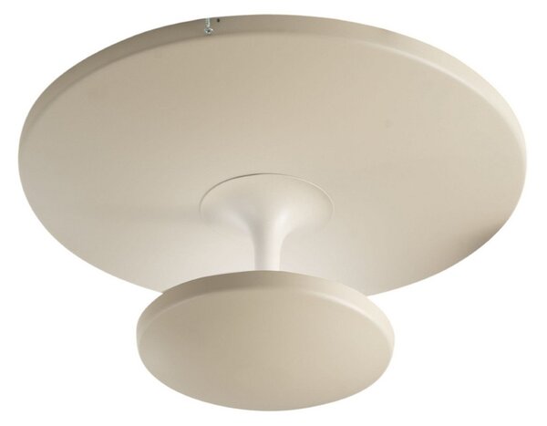Fabas Luce LED таванска лампа Conrad, пясъчен цвят, Ø 50 cm, метал, с димер, Затъмняване, Бежов, Дневна/трапезария, Метал, Модерен
