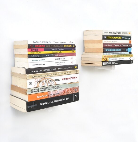Стенен рафт за книги Wr042 Кафяв 21x15x6 см