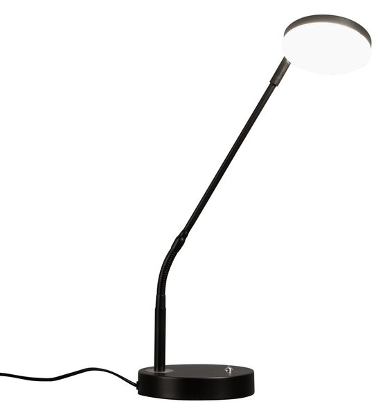FISCHER & HONSEL LED настолна лампа Sorento, пясъчно черна, височина 48 cm, CCT димируема, Затъмняване, Черен, Дневна/трапезария, Метал, Модерен