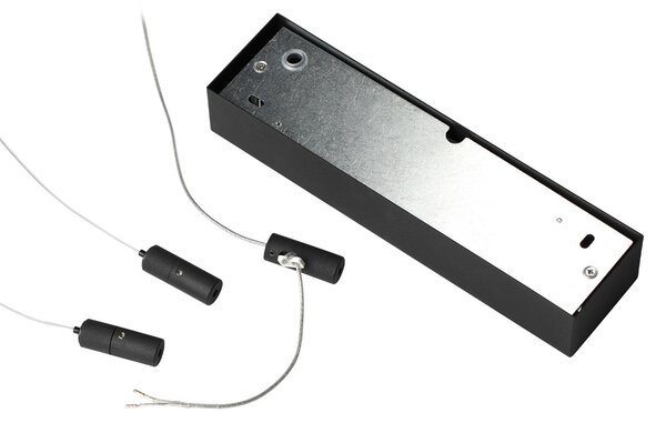 IDEAL LUX Ideal Lux LED-висяща лампа Oracle Slim 50 x cm черна 3.000 K, Черен, Дневна/трапезария, Алуминий, Модерен