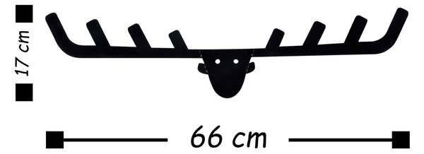 Метална закачалка Antler черна 66x17 см