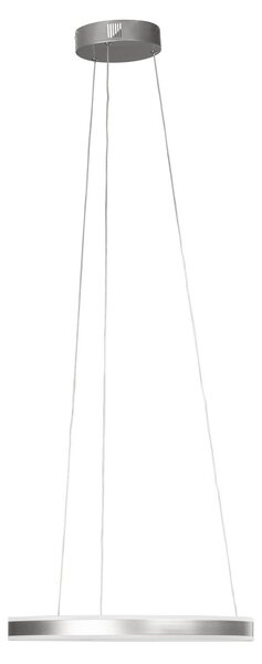 FISCHER & HONSEL LED висяща лампа Sirko, Ø 50 cm, никелов цвят, метал, CCT, Затъмняване, Металик, Дневна/трапезария, Метал, Модерен