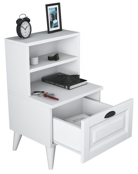Нощно шкафче BD105 Бяло 45x74.4x40 см