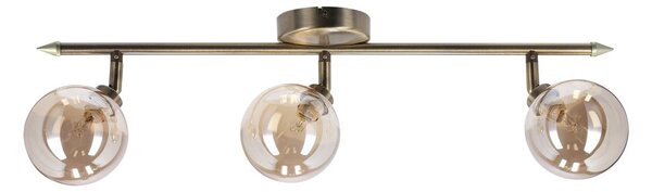 Лампа за таван в бронзов цвят със стъклен абажур ø 10 cm Rodia - Candellux Lighting