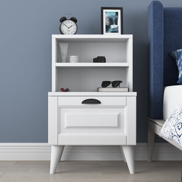 Нощно шкафче BD105 Бяло 45x74.4x40 см