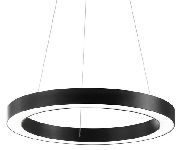 IDEAL LUX Ideal Lux LED висяща лампа Oracle, Ø 60 cm, черна, 3000 K, Черен, Дневна/трапезария, Алуминий, Модерен