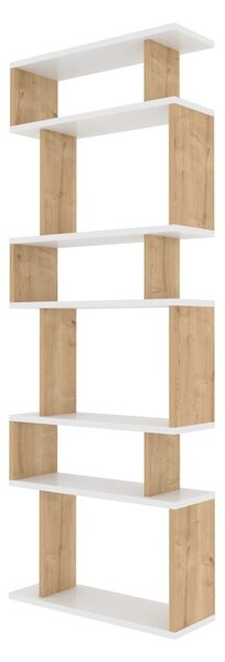 Библиотека Bates бяла 60x19.6x160 см