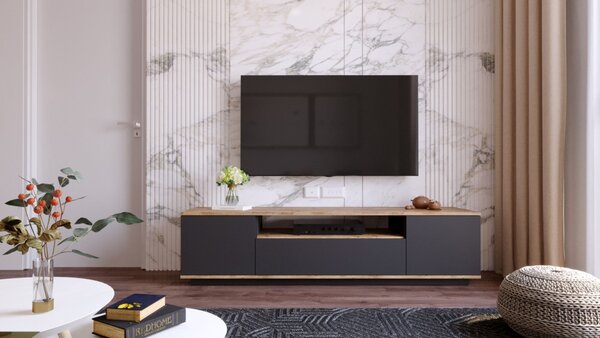 ТВ конзола Fr7 антрацит 180x44.6x44.5 см