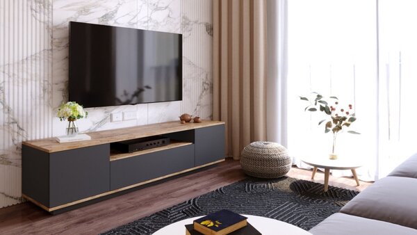 ТВ конзола Fr7 антрацит 180x44.6x44.5 см