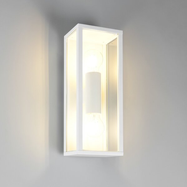 Trio Lighting Външна лампа за стена Garonne, бял матов, алуминий под налягане, E27, Бял, Алуминий, Модерен