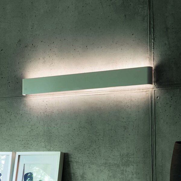 IDEAL LUX Стенен LED светилник Delta, бял, ширина 83 см, 3000 К, Бял, Дневна/трапезария, Алуминий, Модерен, Стенна ъглова