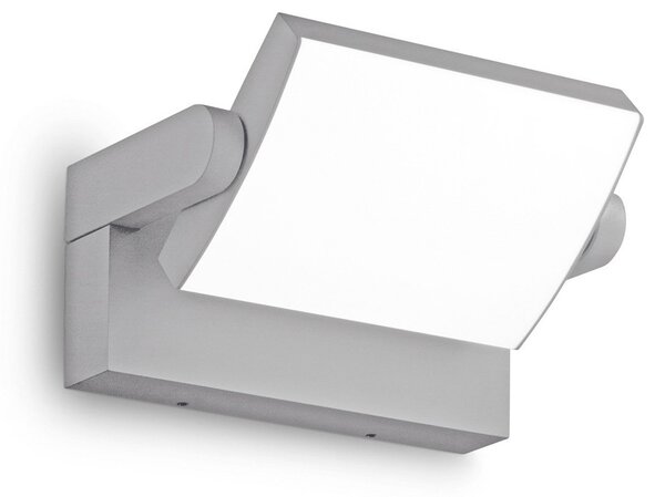IDEAL LUX Ideal Lux LED външна стена лампа Swipe, сива, IP54, 3.000 K, Сив, Метал, Модерен