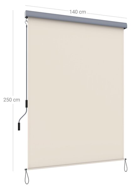 Странична тента Songmics Бежова 140x250 см
