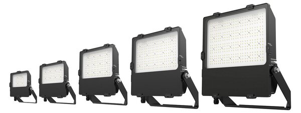 DOTLUX LED прожектор LENSplus, 150 W, черен, алуминий 5000 K IP66, Черен, Алуминий, Стенни прожектори