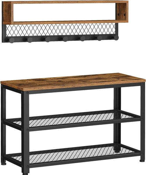 Закачалка с пейка Vasagle Кафява 73x30x45.5 см