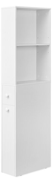 Шкаф за баня Vasagle бял 134.4x40x18 см