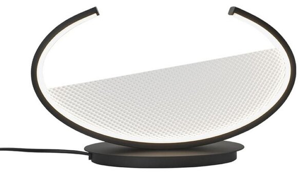 Viokef LED настолна лампа Adele, височина 22 cm, черна, метал, Черен, Дневна/трапезария, Алуминий, Модерен